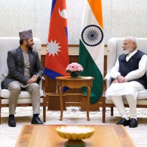 भारतीय प्रधानमन्त्री मोदीसँग रास्वपा सभापति लामिछानेको भेटवार्ता