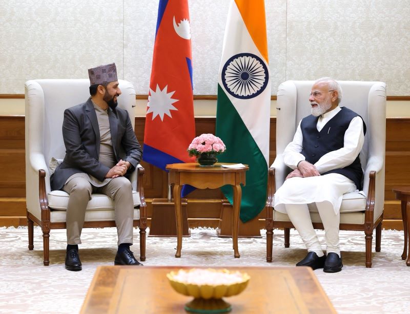 भारतीय प्रधानमन्त्री मोदीसँग रास्वपा सभापति लामिछानेको भेटवार्ता